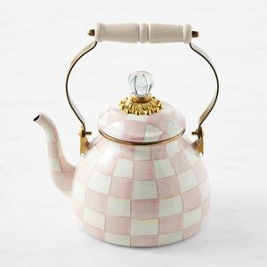MacKenzie-Childs Rosy Check Tea Kettle 2Qt